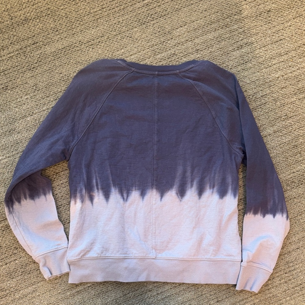 Athleta Purple and Cream Crew Neck Tie Due Sweater Size S - Picture 5 of 7